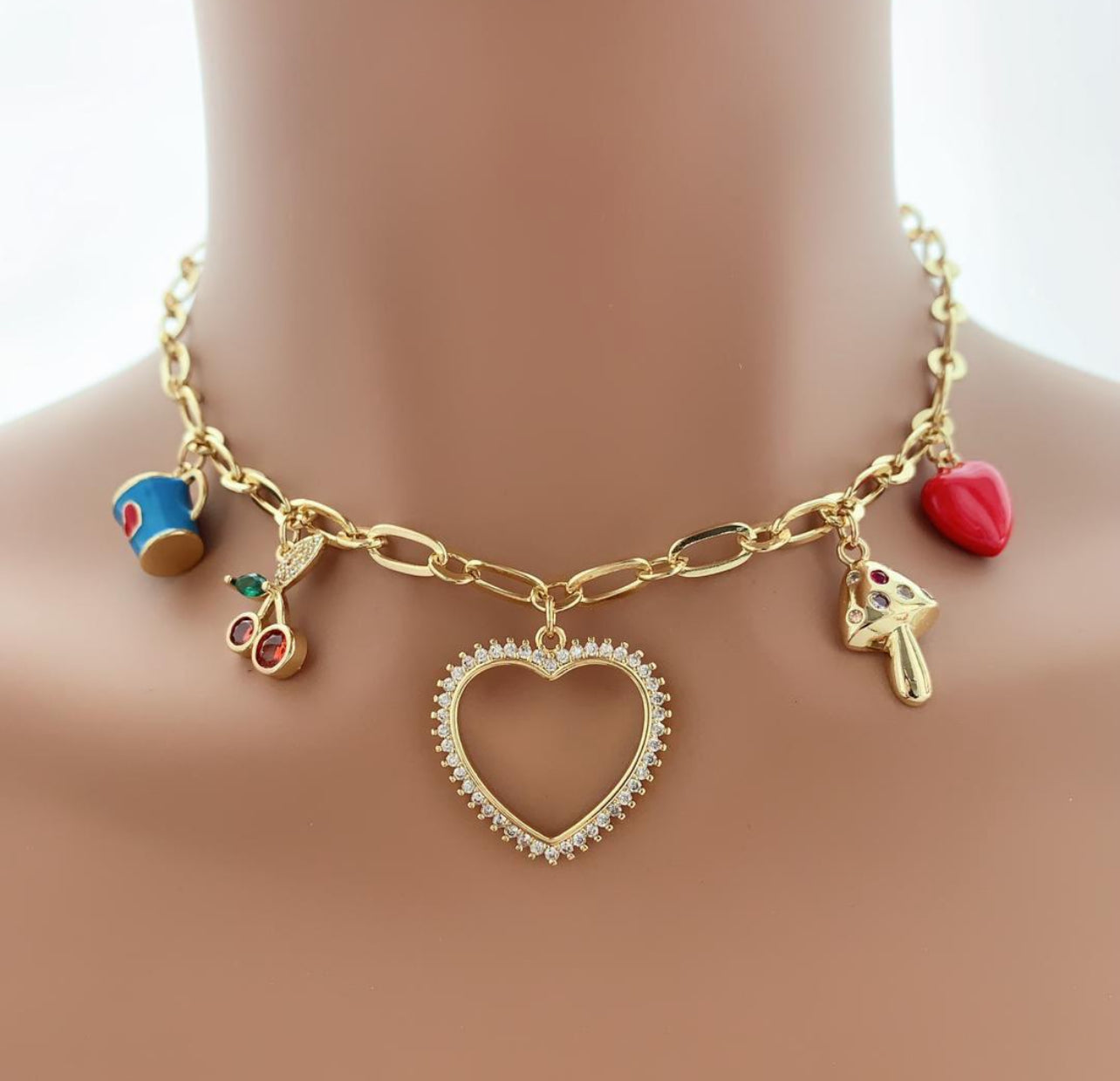 Golden Charm Cafe Necklace
