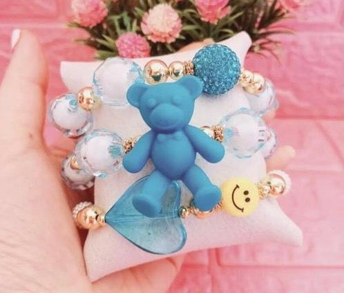 Blue Bliss Bear Bracelet