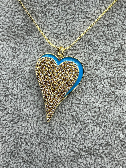 Eternal Blue Hearts Chain