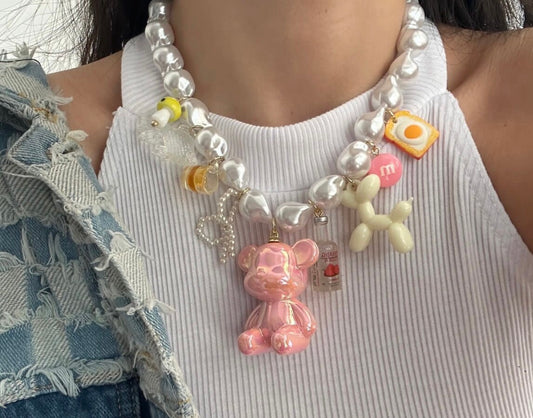 Charming Bear Pearl Chain