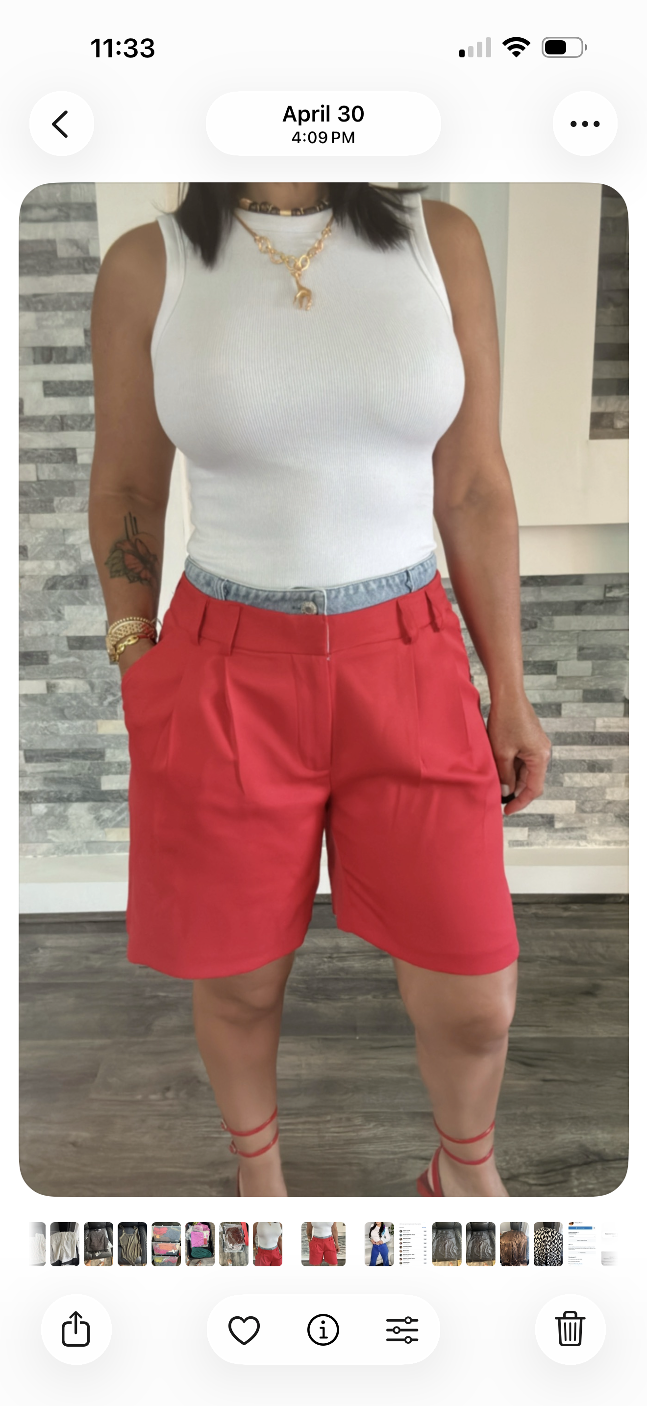 Bermuda elegance denim waist