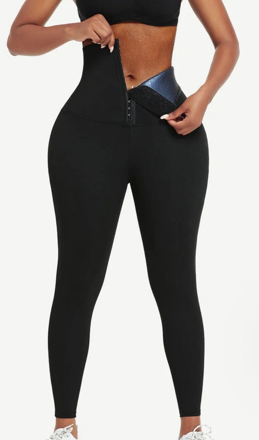 PowerSculpt Shaping Leggings with Waist Trainer and Butt Lift