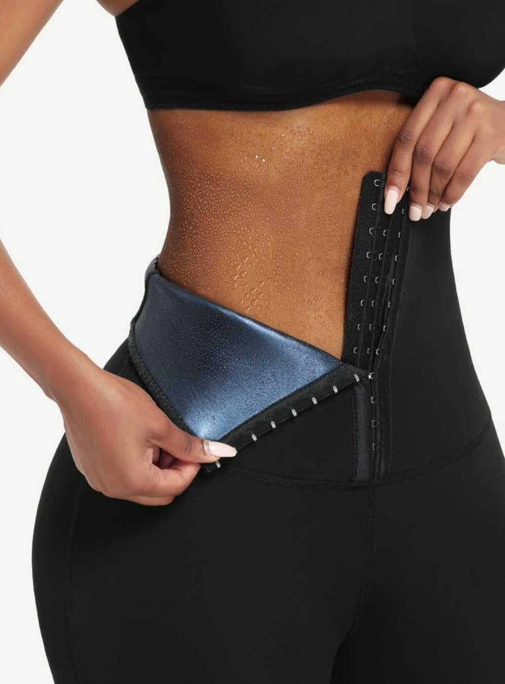 PowerSculpt Shaping Leggings with Waist Trainer and Butt Lift