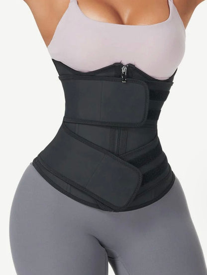 BlackForge Double Belt Latex Waist Trainer