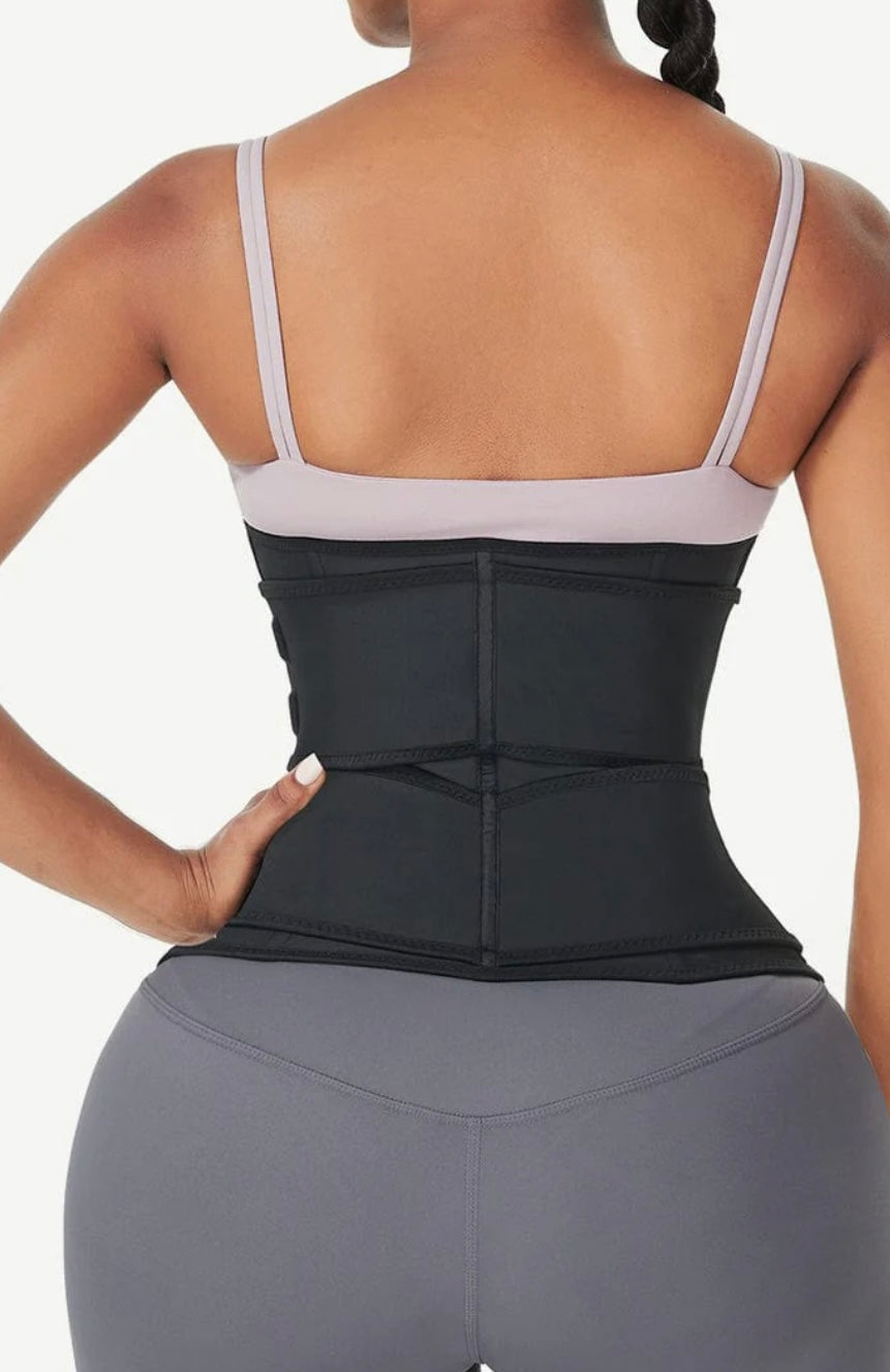 BlackForge Double Belt Latex Waist Trainer