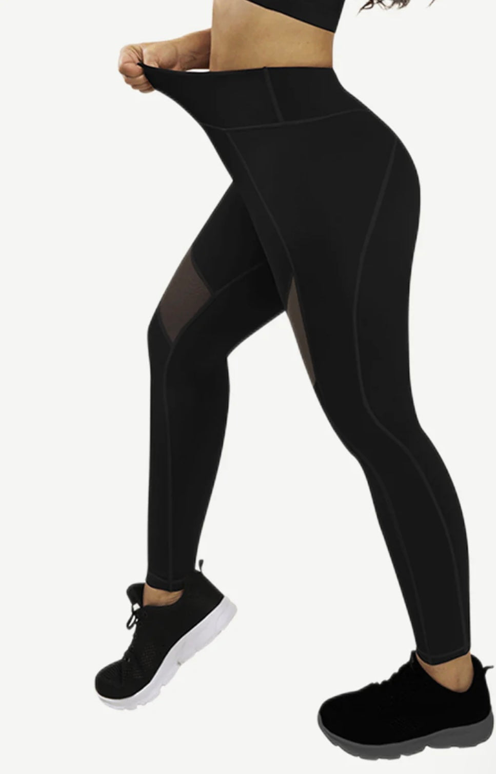 ShadowMesh Tulle Spliced Yoga Pants