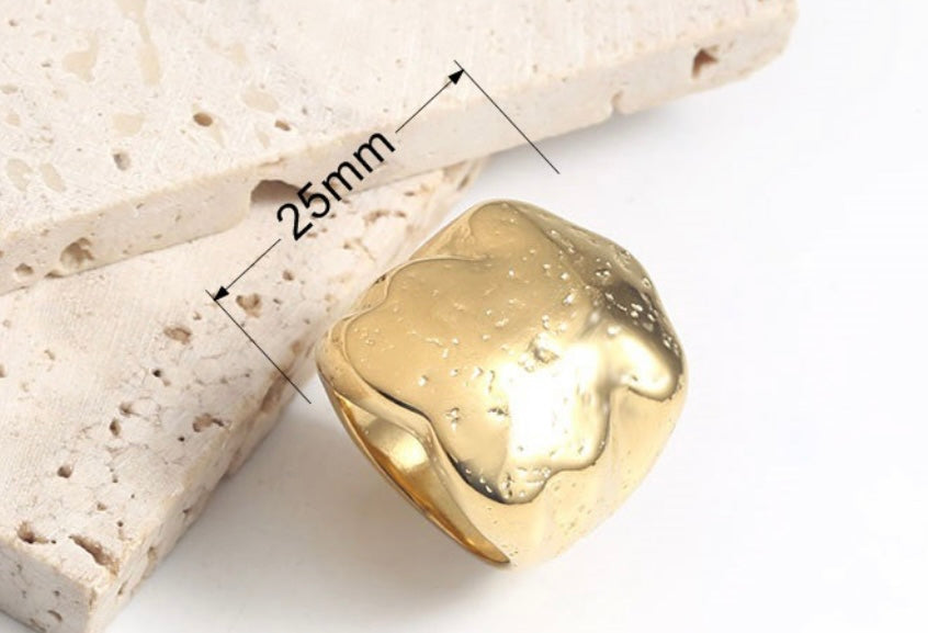 Golden Bear Hug Ring