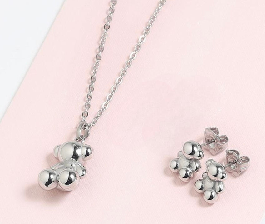 Silver Luxe Bear Set