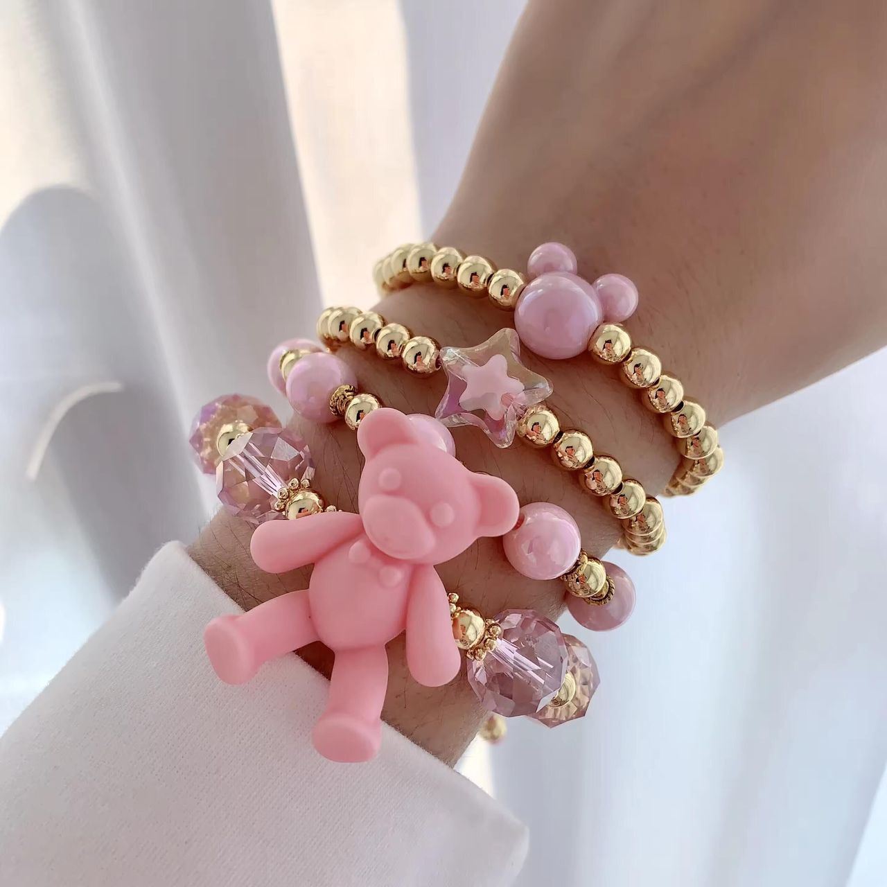 Rosé Bear Bracelet