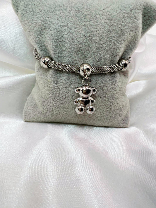 Silver Bear Bracelet