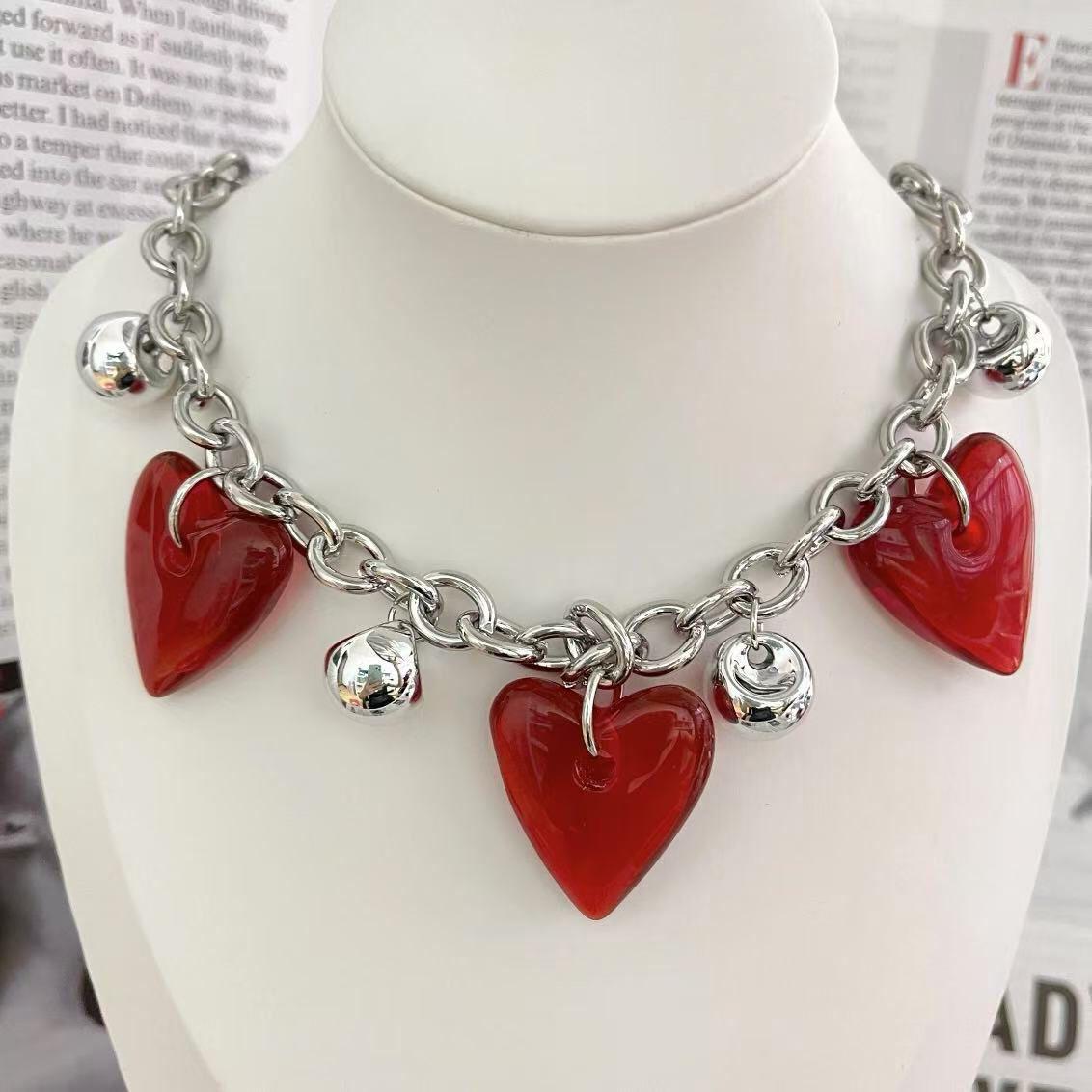 Red Heart Silver Chain