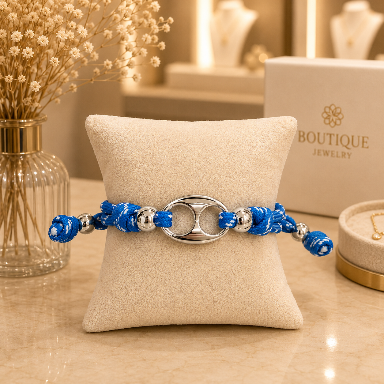 Blue Nautical Rope Bracelet – Adjustable