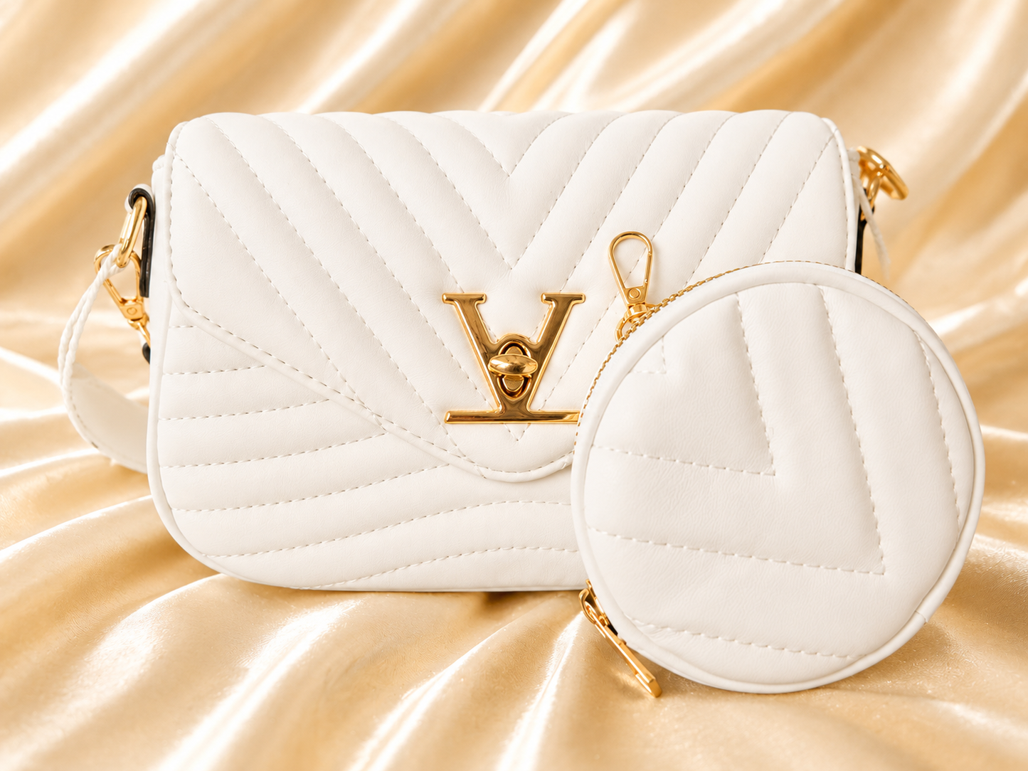 Quilted Crossbody Bag with Matching Coin Purse
