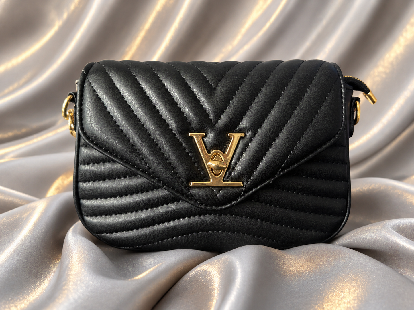 Quilted Crossbody Bag with Matching Coin Purse