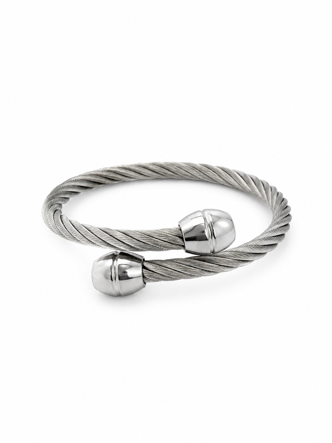 Twisted Stainless Steel Cuff Bracelet