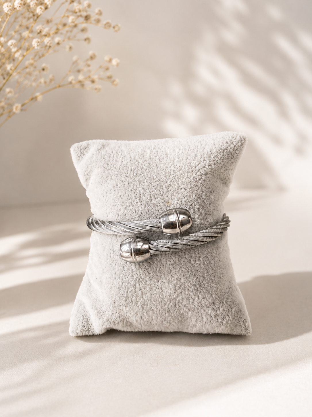 Twisted Stainless Steel Cuff Bracelet
