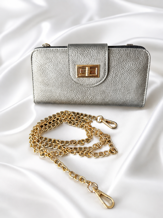Elegant Mini Handbag with Gold Chain