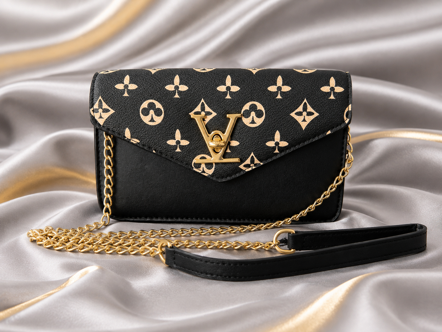 Monogram Chain Crossbody Bag